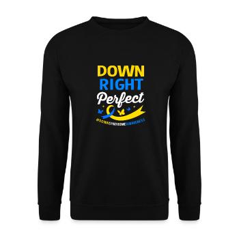 Down Syndrom Trisomie 21 - Unisex Pullover - Schwarz - Vorne - Alina (178cm) & Michal (187cm)