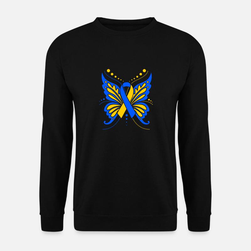 Down Syndrome Butterfly - Unisex Sweatshirt - black