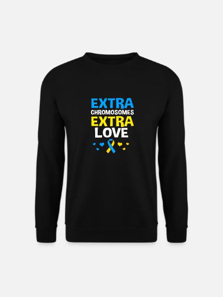 Down syndrome T21 chromosome trisomy - Unisex Sweatshirt - black