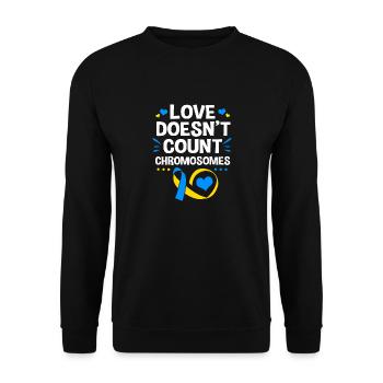 Down Syndrom - Unisex Pullover - Schwarz - Vorne - Alina (178cm) & Michal (187cm)