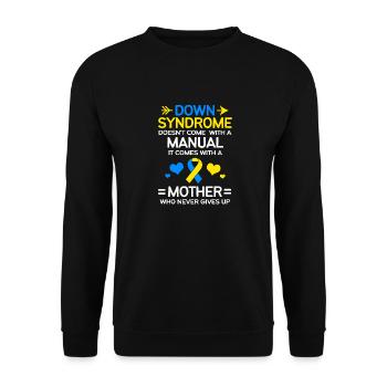 Down syndrome T21 chromosome trisomy - Unisex Sweatshirt - black - Front - Alina (178cm) & Michal (187cm)