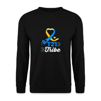 Down syndrome - Unisex Sweatshirt - black - Front - Alina (178cm) & Michal (187cm)