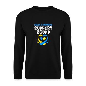 Down syndrome T21 chromosome trisomy - Unisex Sweatshirt - black - Front - Alina (178cm) & Michal (187cm)