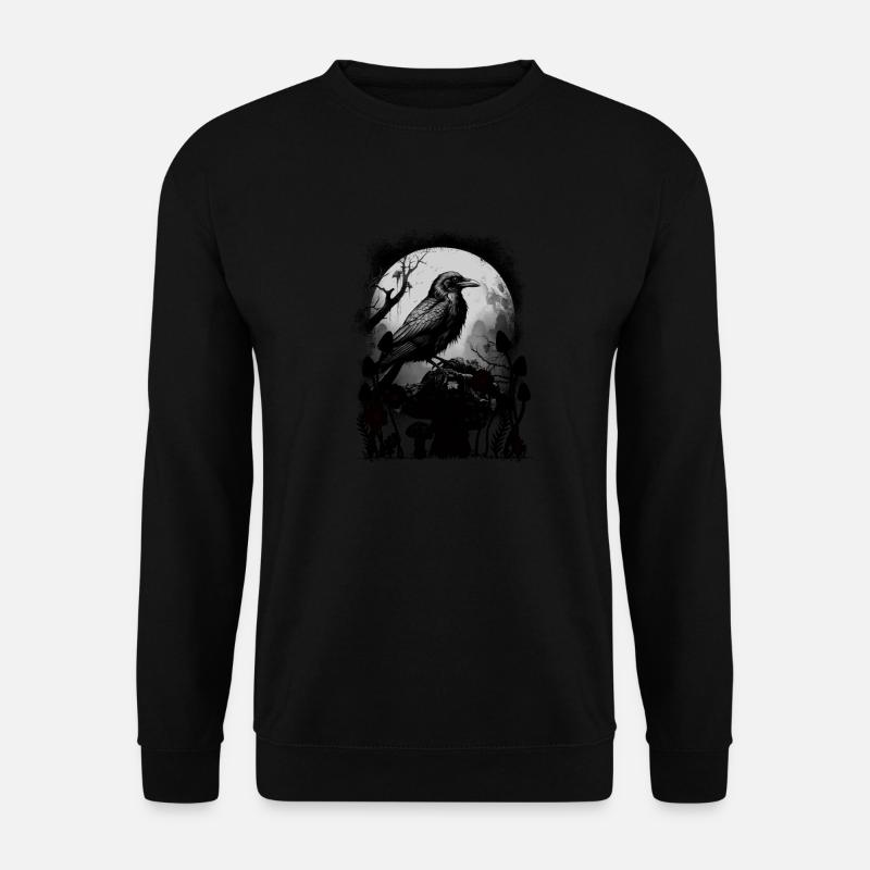 Rabe Raben Krähe Halloween Krähen - Unisex Pullover - Schwarz