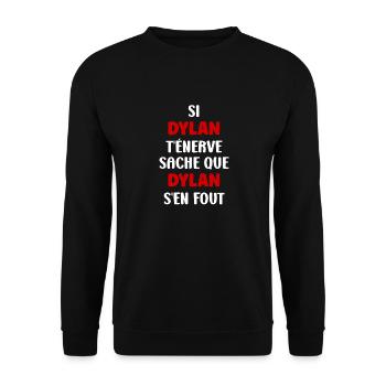 Dylan - Sweat-shirt Unisexe - noir - Devant - Alina (178cm) & Michal (187cm)