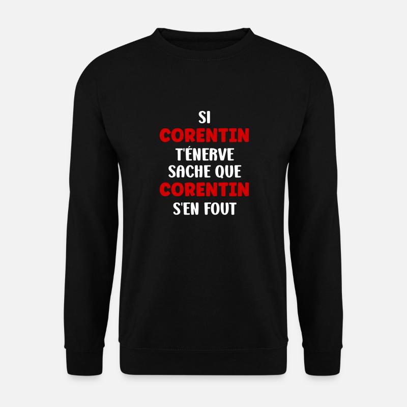 Corentin - Sweat-shirt Unisexe - noir
