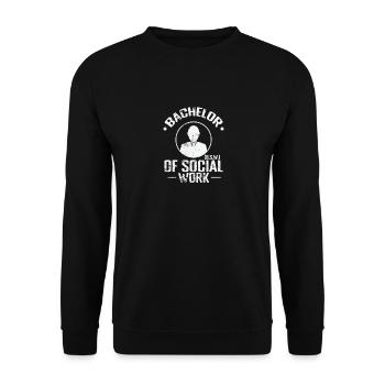 Bachelor of Social Work Sozialarbeit - Unisex Sweatshirt - black - Front - Alina (178cm) & Michal (187cm)