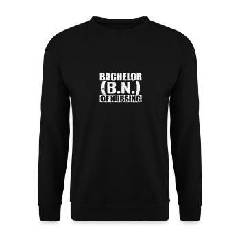 Bachelor of Nursing Medizinische Pflege - Unisex Pullover - Schwarz - Vorne - Alina (178cm) & Michal (187cm)