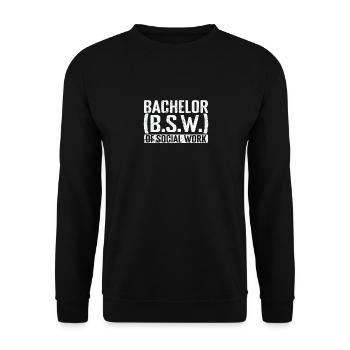 Baccalauréat en travail social Services sociaux - Sweat-shirt Unisexe - noir - Devant - Alina (178cm) & Michal (187cm)