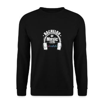 Bachelor of Music Musikstudien - Unisex Pullover - Schwarz - Vorne - Alina (178cm) & Michal (187cm)