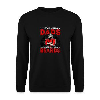 Tolle Väter haben Tattoos und Bärte - Unisex Pullover - Schwarz - Vorne - Alina (178cm) & Michal (187cm)