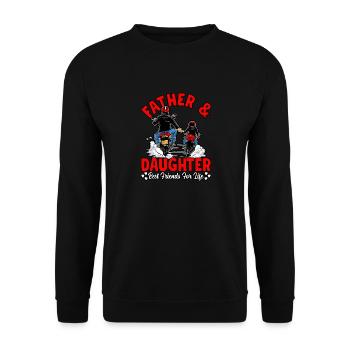 Father and Daughter best friends for life - Unisex Sweatshirt - black - Front - Alina (178cm) & Michal (187cm)