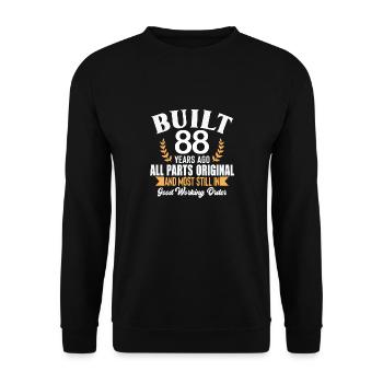 Built 88 Years Ago All Parts Original Outfit 88th - Unisex Sweatshirt - black - Front - Alina (178cm) & Michal (187cm)