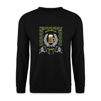 Design de bière élégant - le must-have pour les hommes - Sweat-shirt Unisexe - noir - Devant - Alina (178cm) & Michal (187cm)
