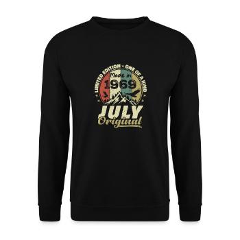 July 1969 Birthday Gift 1969 July 1969 - Unisex Sweatshirt - black - Front - Alina (178cm) & Michal (187cm)