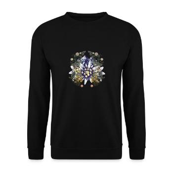 Alpes Montagnes Montagnes Nature Fleurs Nature Amoureux de la Nature - Sweat-shirt Unisexe - noir - Devant - Alina (178cm) & Michal (187cm)