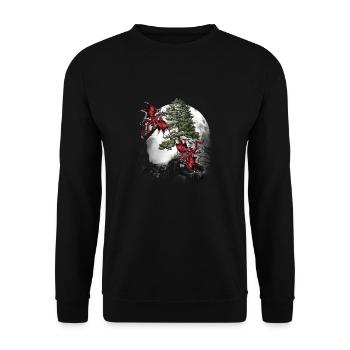 Dragon Dragon Fable Mythe médiéval conte de fées - Sweat-shirt Unisexe - noir - Devant - Alina (178cm) & Michal (187cm)