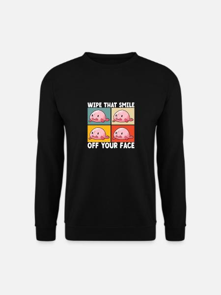 Cute Blob Fish Ugly Fish - Unisex Sweatshirt - black