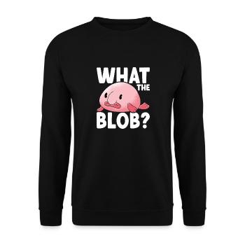 Cute Blob Fish Ugly Fish - Unisex Sweatshirt - black - Front - Alina (178cm) & Michal (187cm)
