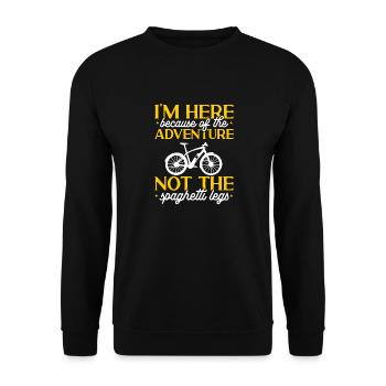 Electric Bike Cycling Biker E-Bike - Unisex Sweatshirt - black - Front - Alina (178cm) & Michal (187cm)