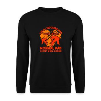 Ich bin ein Capoeira-Vater, genau wie ein normaler Vater - Unisex Pullover - Schwarz - Vorne - Alina (178cm) & Michal (187cm)