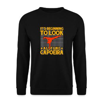 Es fängt an, Capoeira sehr ähnlich zu sehen - Unisex Pullover - Schwarz - Vorne - Alina (178cm) & Michal (187cm)