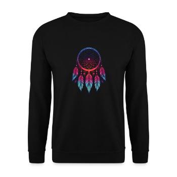 Native American Native Dreamcatcher - Unisex Sweatshirt - black - Front - Alina (178cm) & Michal (187cm)