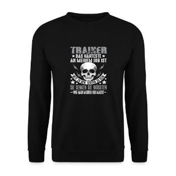 Entraîneur - Sweat-shirt Unisexe - noir - Devant - Alina (178cm) & Michal (187cm)