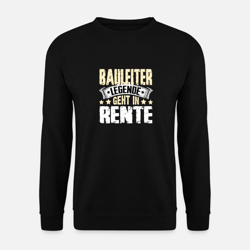 Construction manager legend retires - Unisex Sweatshirt - black