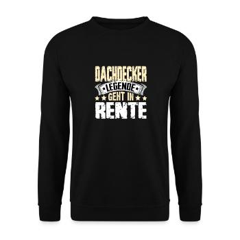 Roofing legend retires - Unisex Sweatshirt - black - Front - Alina (178cm) & Michal (187cm)