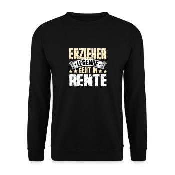 Educator legend retires - Unisex Sweatshirt - black - Front - Alina (178cm) & Michal (187cm)