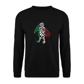 Symbole aztèque Maya mexicain Drapeau mexicain Bec-en-sabot - Sweat-shirt Unisexe - noir - Devant - Alina (178cm) & Michal (187cm)