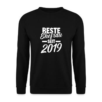 Meilleure épouse de la Saint-Valentin depuis 2019 - Sweat-shirt Unisexe - noir - Devant - Alina (178cm) & Michal (187cm)