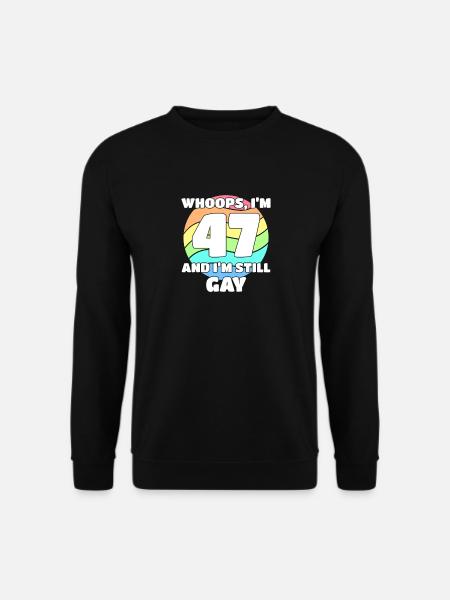 47. Geburtstag 47 BDay Lesbisch Schwul Bi Trans - - Unisex Pullover - Schwarz