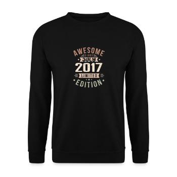 July 2017 Birthday July 2017 Birthday Gift - Unisex Sweatshirt - black - Front - Alina (178cm) & Michal (187cm)