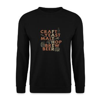 Craft Yeast Malt Hop Brew Beer - Perfect for - Unisex Sweatshirt - black - Front - Alina (178cm) & Michal (187cm)