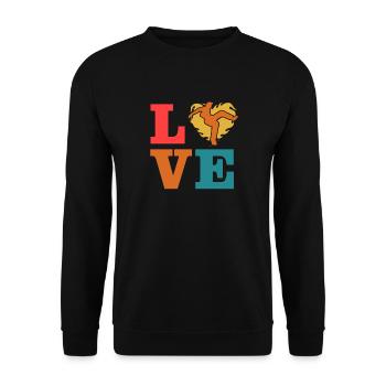 Capoeira Liebe - Unisex Pullover - Schwarz - Vorne - Alina (178cm) & Michal (187cm)