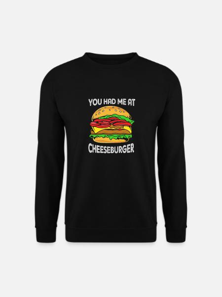 Cheeseburger Burger - Unisex Sweatshirt - black