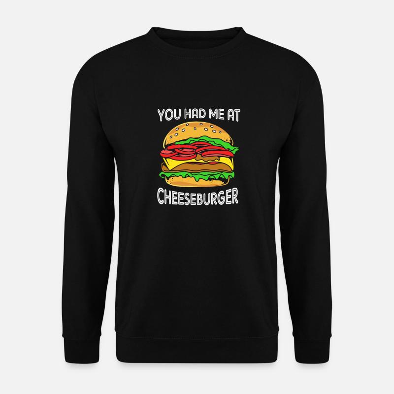 Cheeseburger Burger - Unisex Sweatshirt - black