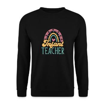 Kindergarten Teacher Daycare Center Educator - Unisex Sweatshirt - black - Front - Alina (178cm) & Michal (187cm)