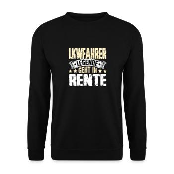 Lkwfahrer Legende Geht In Rente - Unisex Pullover - Schwarz - Vorne - Alina (178cm) & Michal (187cm)