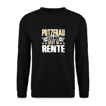 Cleaning lady legend retires - Unisex Sweatshirt - black - Front - Alina (178cm) & Michal (187cm)