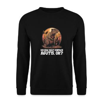 Agouti Agutis Aguti - Unisex Pullover - Schwarz - Vorne - Alina (178cm) & Michal (187cm)