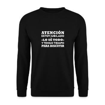 Retirement Fun I'm a Professional Grandparent - Unisex Sweatshirt - black - Front - Alina (178cm) & Michal (187cm)