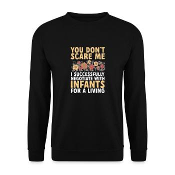 Kindergarten Teacher Daycare Center Educator - Unisex Sweatshirt - black - Front - Alina (178cm) & Michal (187cm)