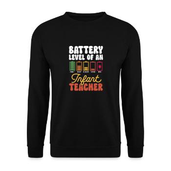 Enseignante de maternelle Éducatrice de centre de garde - Sweat-shirt Unisexe - noir - Devant - Alina (178cm) & Michal (187cm)