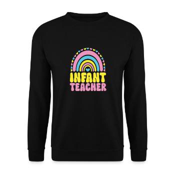 Kindergarten Teacher Daycare Center Educator - Unisex Sweatshirt - black - Front - Alina (178cm) & Michal (187cm)