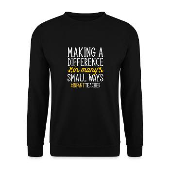 Kindergarten Teacher Daycare Center Educator - Unisex Sweatshirt - black - Front - Alina (178cm) & Michal (187cm)