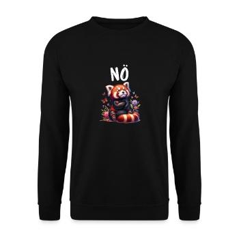 Panda roux Drôle de dicton Nope Renard de Feu - Sweat-shirt Unisexe - noir - Devant - Alina (178cm) & Michal (187cm)