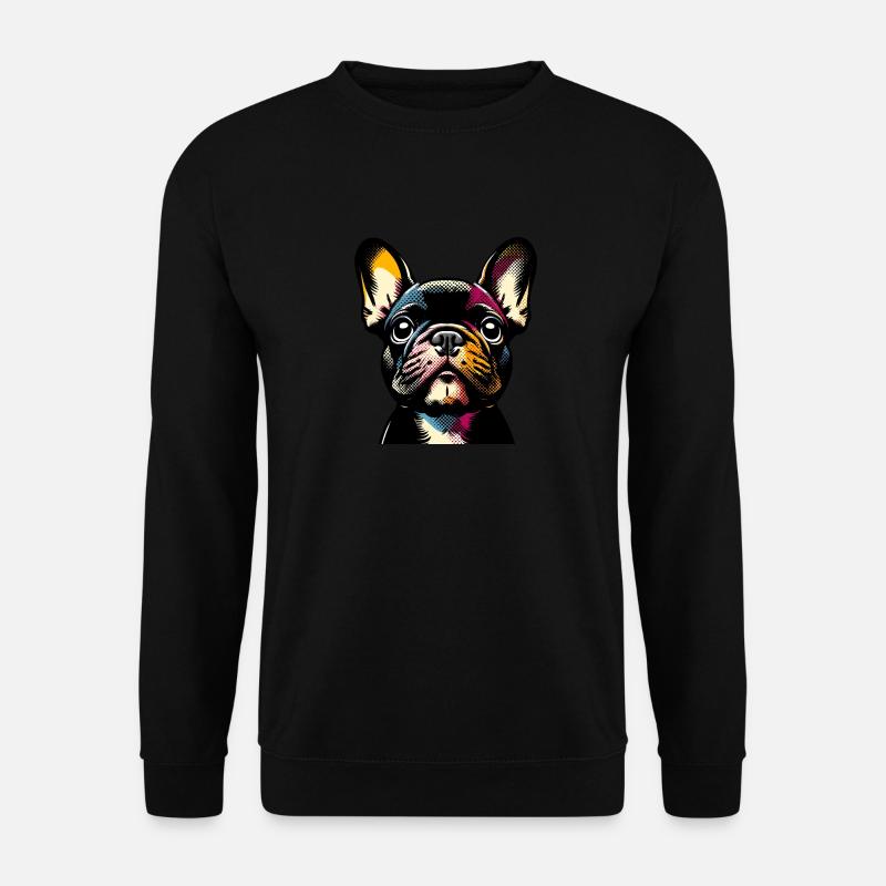 French Bulldog Pop Art Style - Unisex Pullover - Schwarz